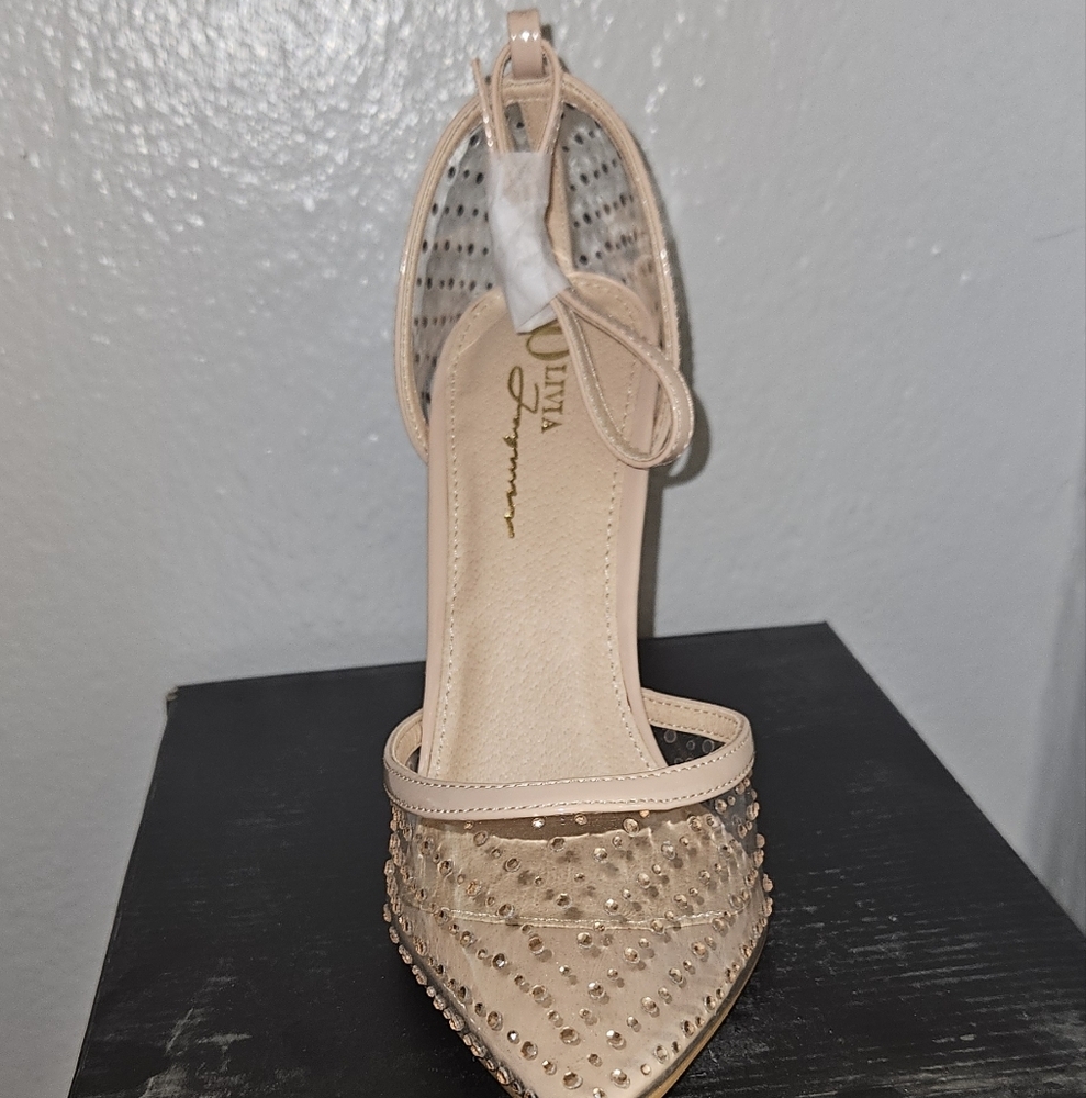 OLIVIA FERGUSON High Heels Clearly Chic Rhinestone Pumps SIZES 7.5 8 8.5 9 NEW - Picture 5 of 5